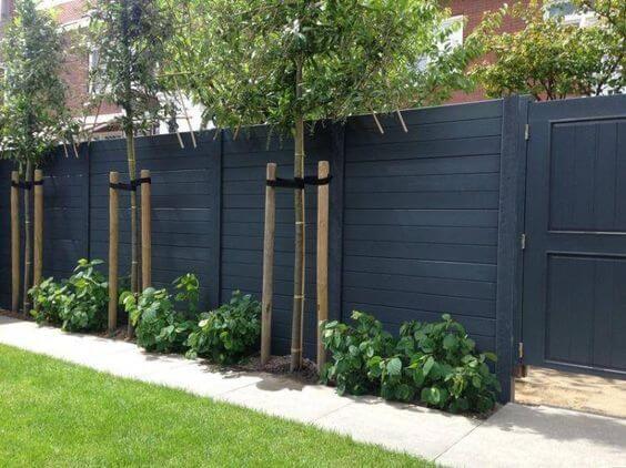 Matte Black Wall Fence