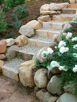 Landscaping Stairs with Stones