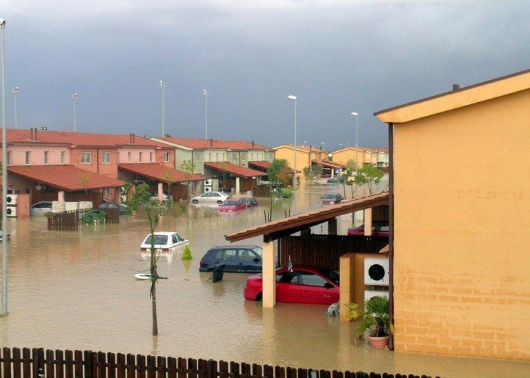 Sigonella, Sicily, Landscape, Houses, Homes, Flood